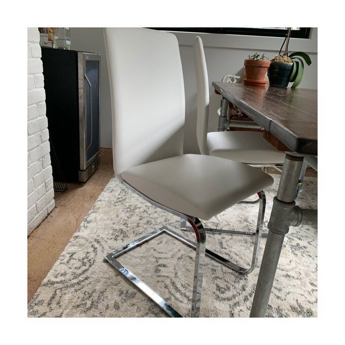 Grey And Chrome Chairs