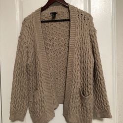 H&M Women’s Knit Jacket Light Brown Size XS