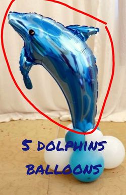5 dolphins balloons