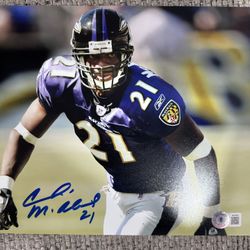 Chris McAlister Signed Autograph 8x10 Photo - Beckett Coa