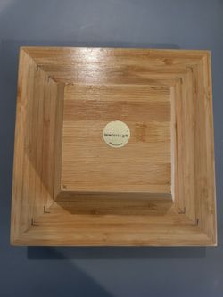🌿 Teleflora Bamboo Zen Floral Arrangement Container / Planter – Square Wood Decor
