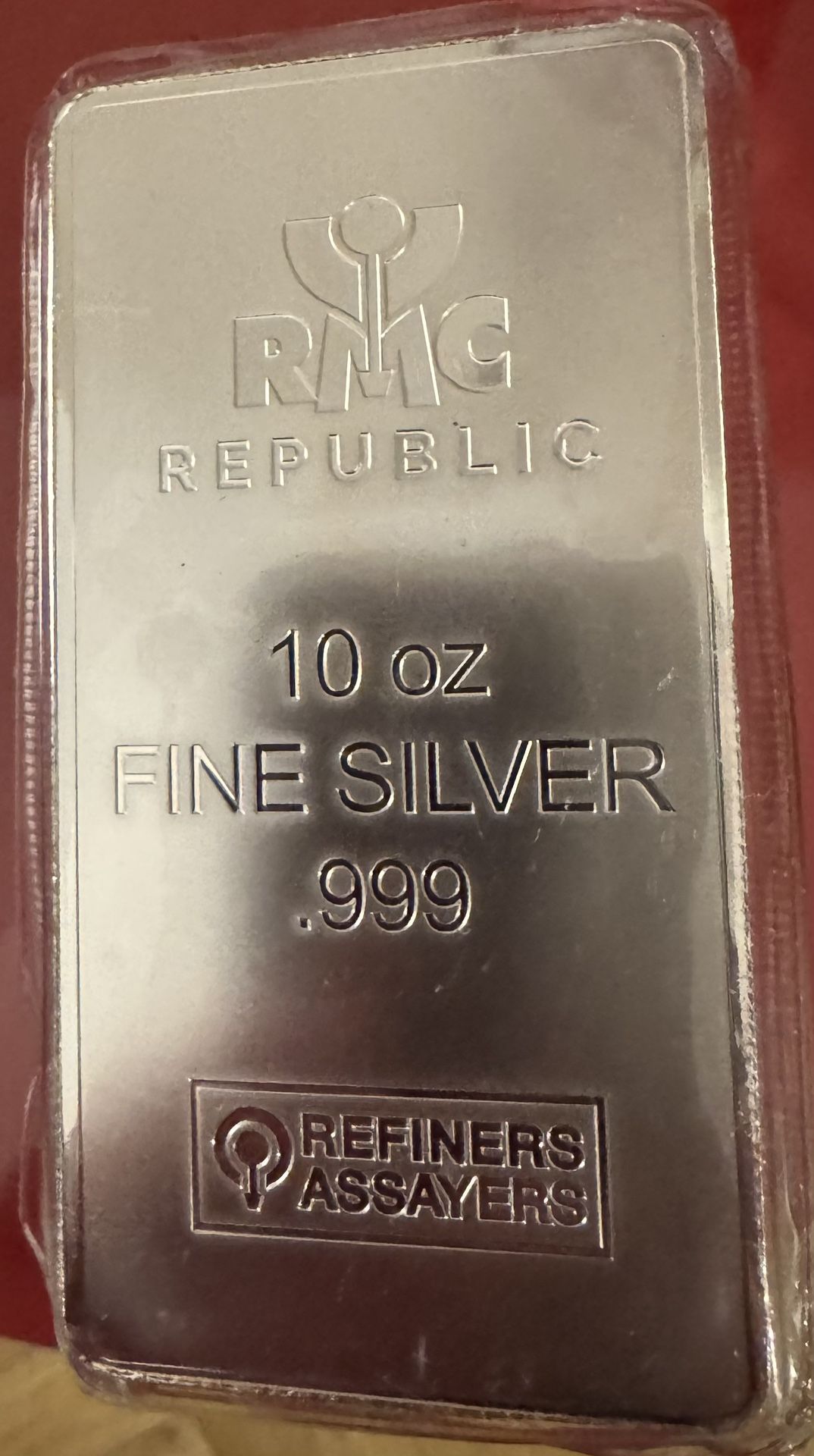 10 OUNCE BAR OF PURE SILVER 
