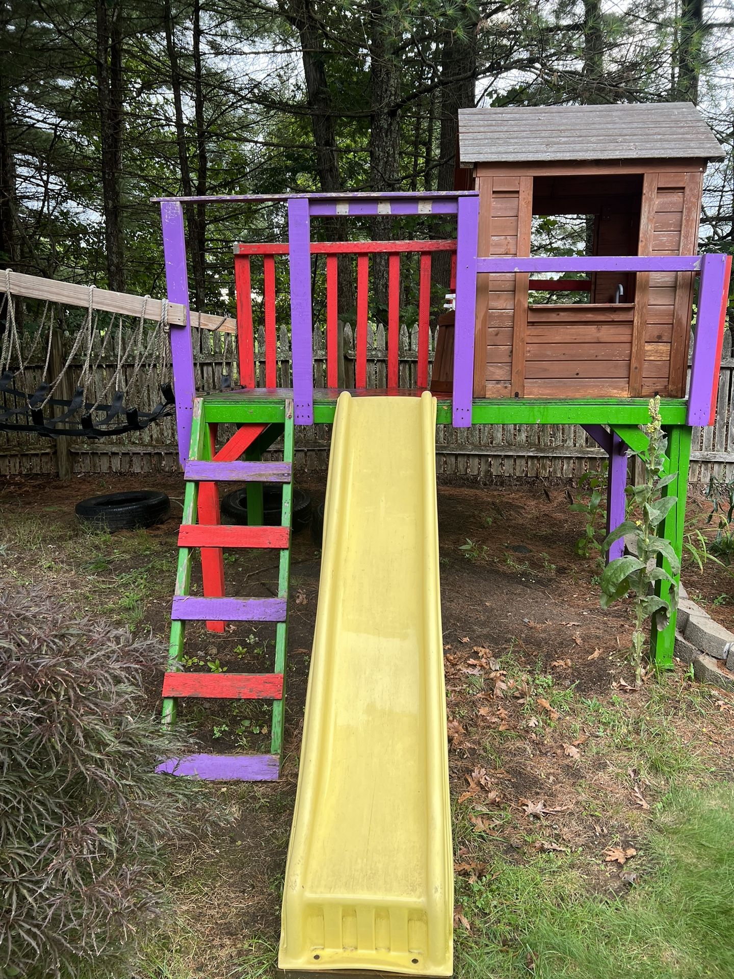 Kids Playground With House And A Slide 