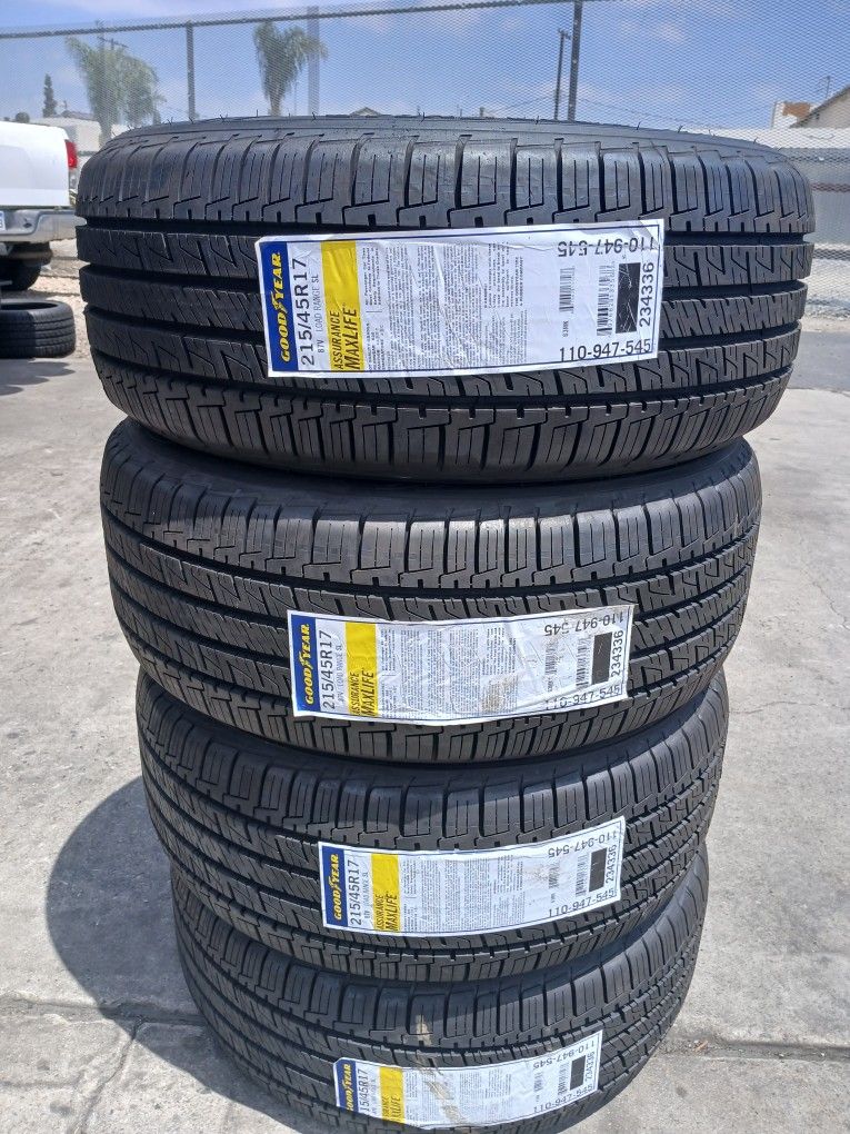 Tires New Goodyear Assurance Maxlife 215 45R17 $550 Set Of Four Install Mount And Balance 
