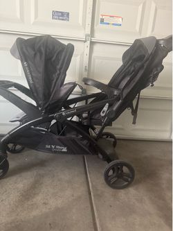 Sit & stand double stroller