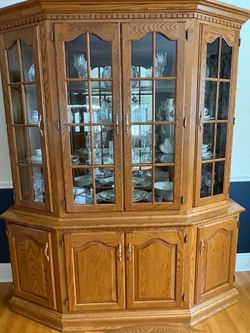 Oak china cabinet