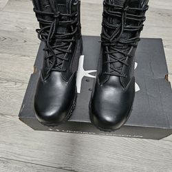 Black Under Armour Light Weight Steel Toe Boots Size: 10 Brand New