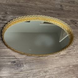 Beautiful Vintage Mirrored Tray 