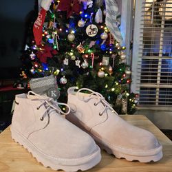 BearPaw Women’s Skye Ankle Booties Pink Lace Up Size 8