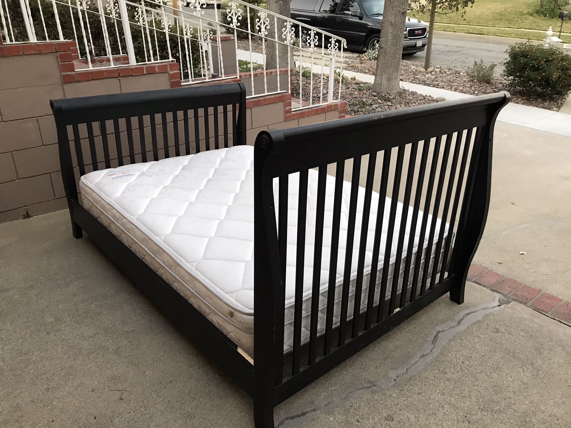 Full size bed and frame