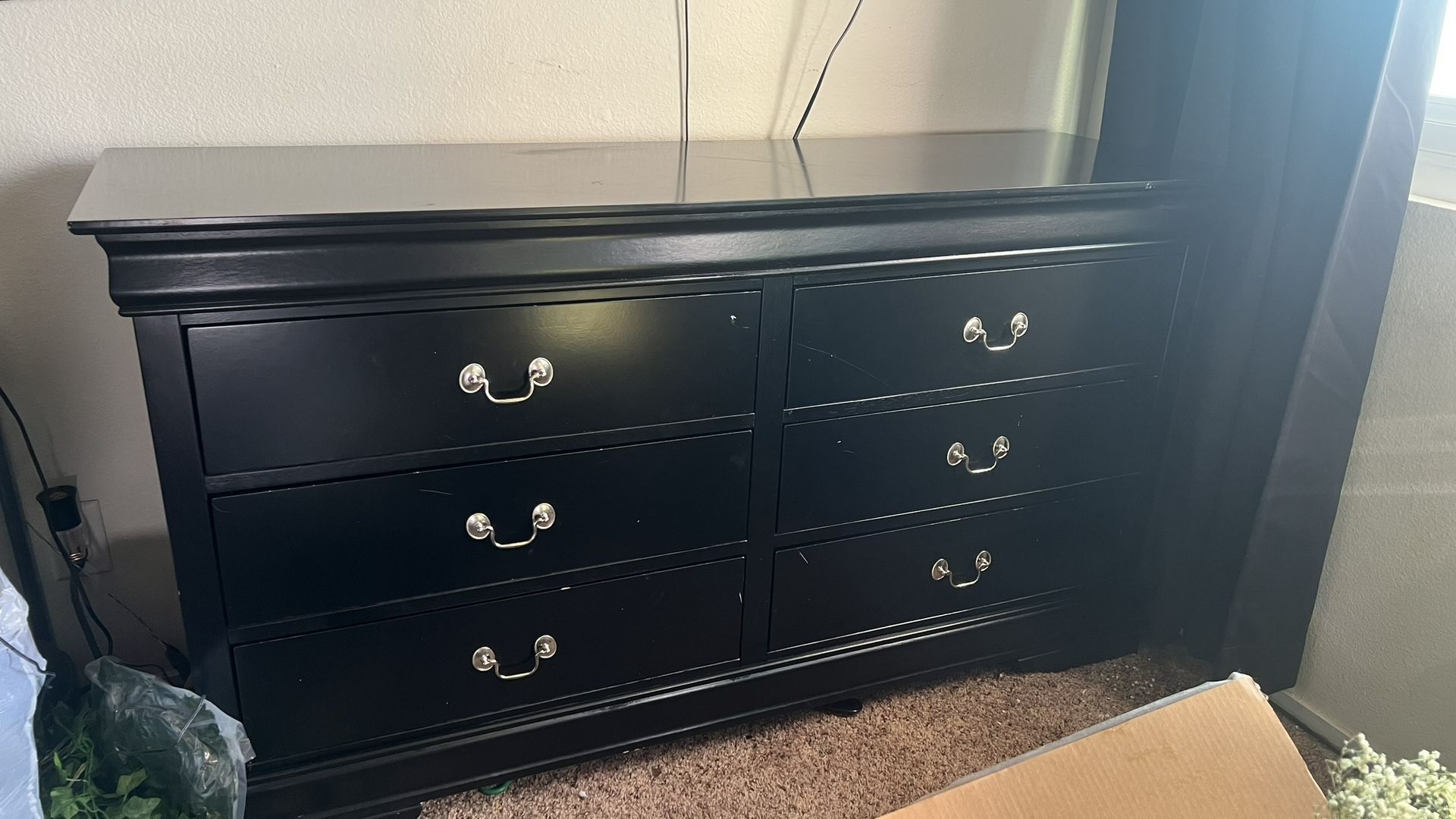 Dresser and Mirror Set