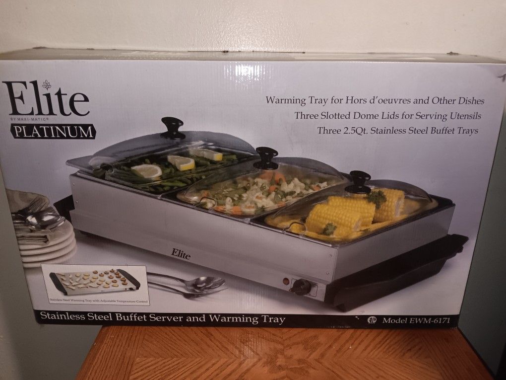 STAINLESS STEEL BUFFET SERVING STATION BRAND NEW