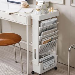 Mobile bookshelf, rolling bookshelf, book storage rack