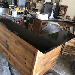 Custom Reclaimed Bar All New, Made To Look Rustic