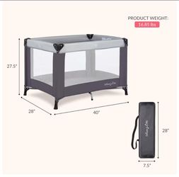 Dream On Me Nest Portable Playard, Lightweight, Foldable, Carry Bag, Grey
Breathable Mesh Sides, ASTM Tested for Infants & Toddlers, 30 Lb Limit, Remo