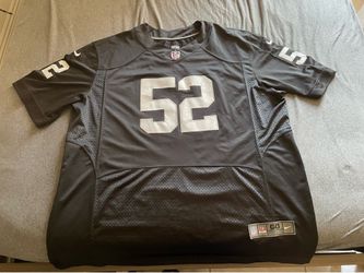 Nike NFL On Field Men's Oakland Raiders Khalil Mack #52 Football Jersey Black Size 60