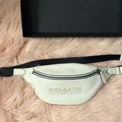 White Leather Original Charter Belt Bag 