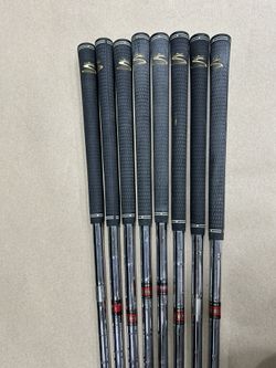 8 True Temper Dynalite Steel Iron Shafts – Pulled – Clean