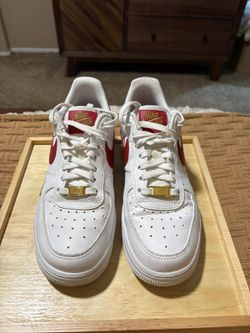 WMNS) Nike Air Force 1 Essential Low ‘White Gym Red’