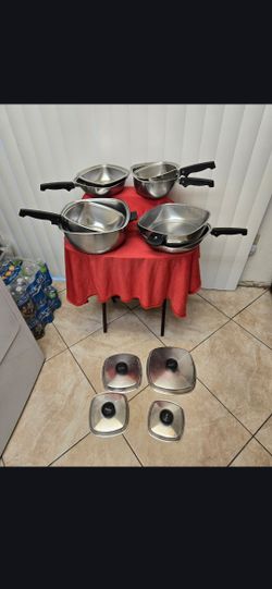 Vintage Kitchenware  Aristo Craft  Stainless Steel 12 Pieces/ Vajilla De Cocina  Aristo Craft de AceroInoxidable 12 Piezas/