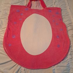 Children's Bath Robe Towel Dinosaur Pink Purple & Whits