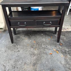 Console Table Dark Wood 
