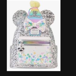 Disney Loungefly Birthday 🥳 Celebration Removable Hat Backpack GORGEOUS😍-Matching Wallet Sold Separate (Price Is Firm) NWT 
