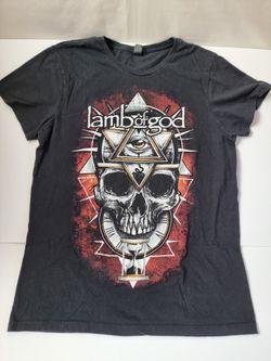 Lamb Of God THREE-EYED SKULL T-Shirt Heavy Metal Black Tee Men's Size L