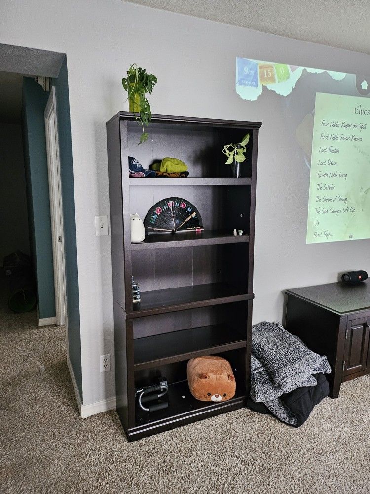 Dark Cherry 5 tier bookcase