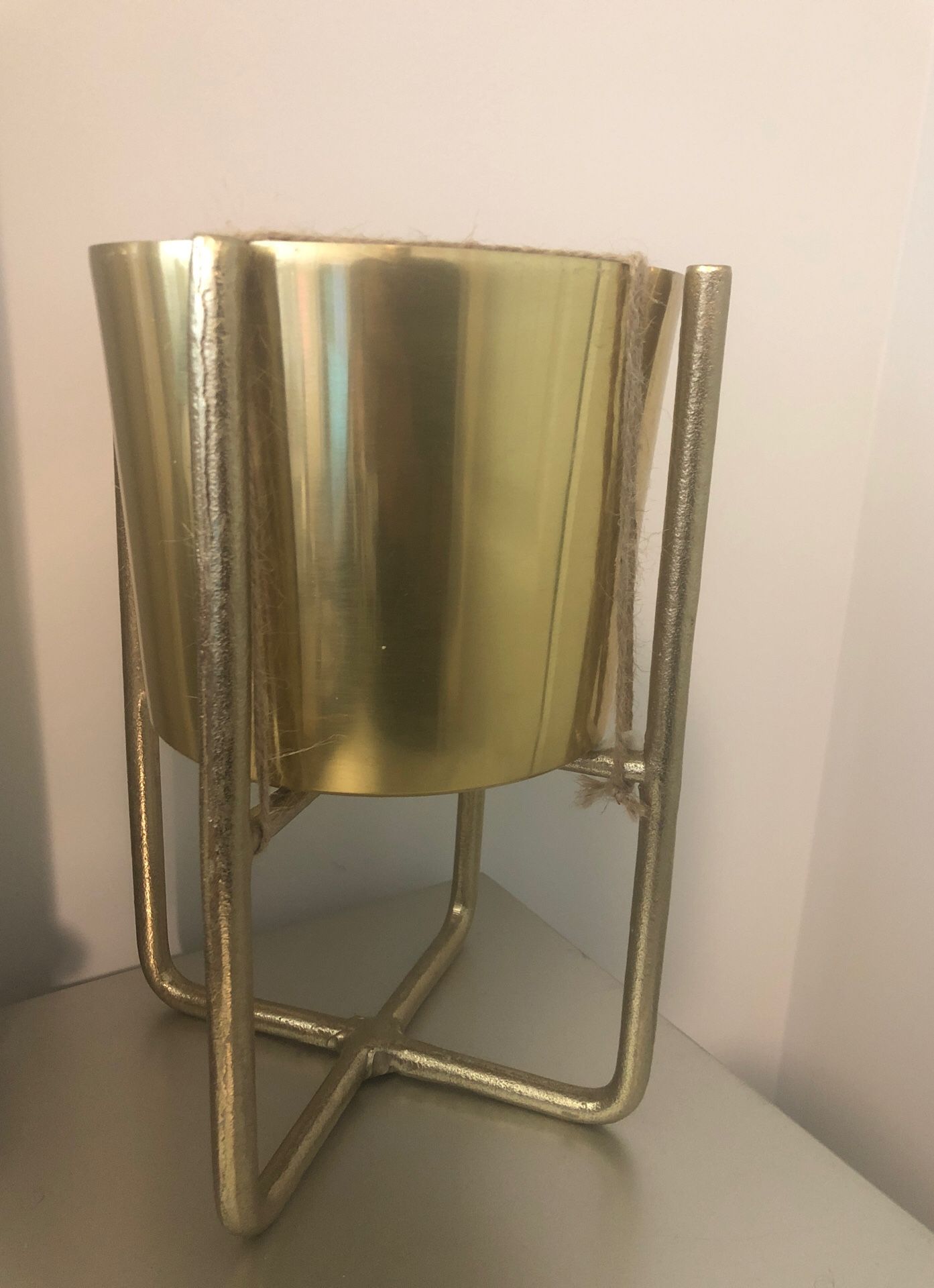 Metallic Gold Plant Holder