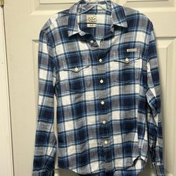 Lucky Brand Distinctive Western Flannel Shirt Mens Size Small Button Up Plaid