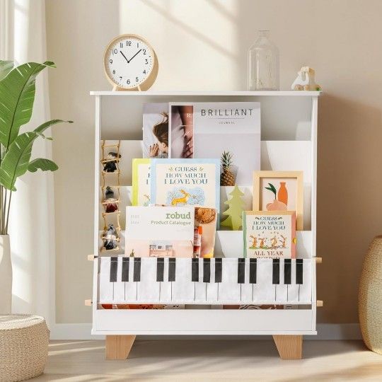 ROBOTIME 4-Tier Kids Bookshelf