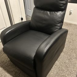 Black Leather Recliner Chair/sofa