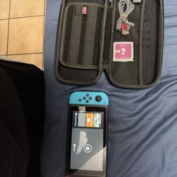 Nintendo Switch With Games And Case