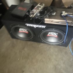 2 MTX 12 Inch Subs With 1 Amp And Capacitor 