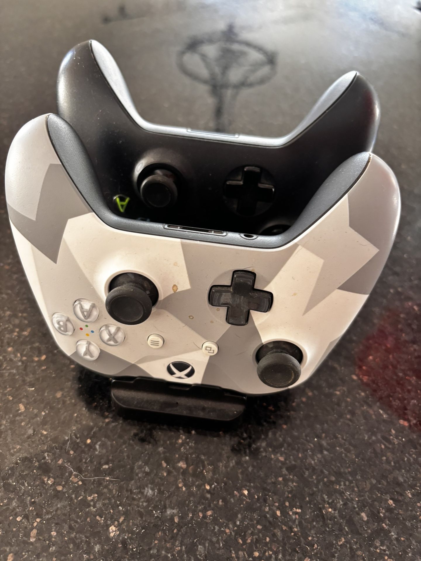 2  Xbox Wireless Controller – Winter Forces Special Edition With Compatible with Xbox One/One X/One S Controller Charger, Dual Slot Charging Station