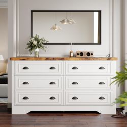 Farmhouse 6 Drawer Dresser