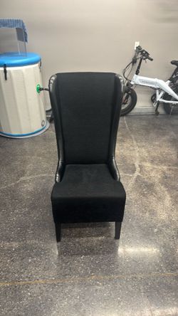 black high back fabric chair