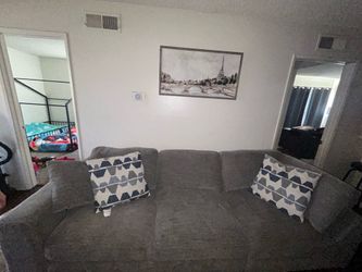 Grey/blue couch
