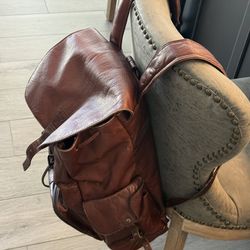 genuine leather backpack Vintage