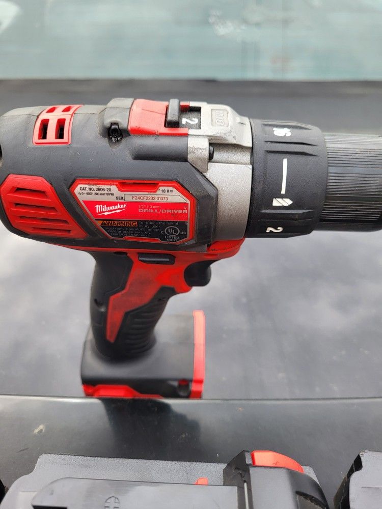 Milwaukee Drill & Batteries