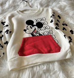 New! Mickey Mouse XOXO Pullover Sweater *2T