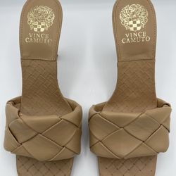 Vince Camuto Brelanie Nude Braided Heeled Sandals - Size 7.5