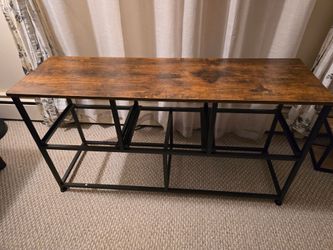Small Table, with opportunities to put under 3 material storage.
