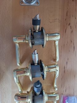 Set Of Four Brass Door Handles