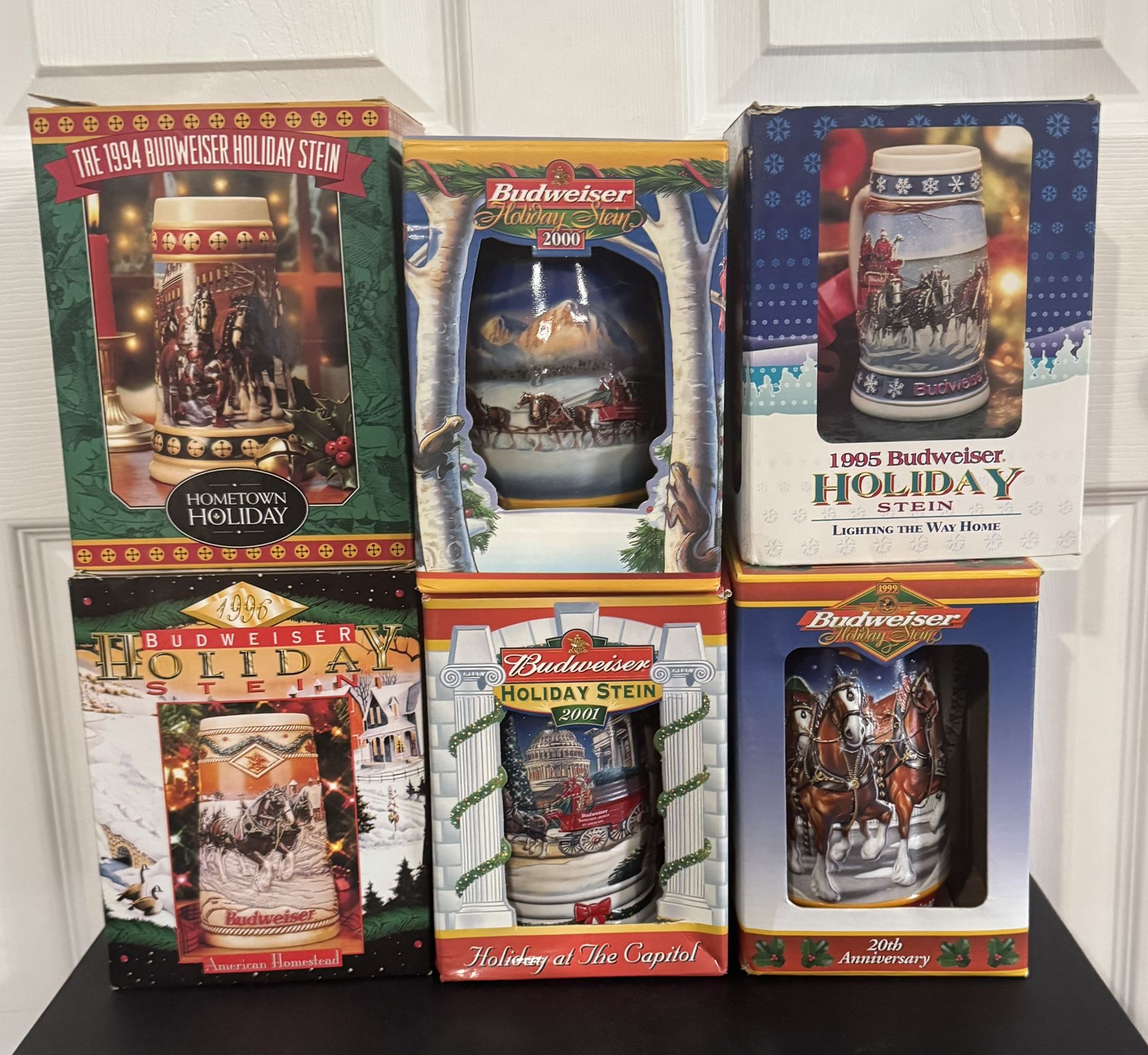Box Budweiser Bud Beer Steins in Box just $7 each or $35 for All