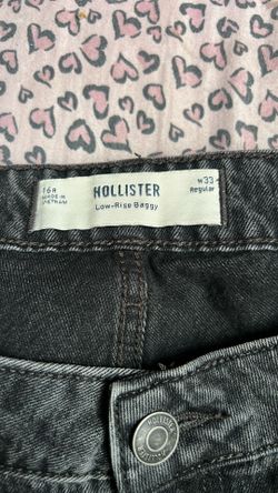 Hollister Black Low Rise Baggy Jeans