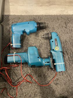 Makita Lot: Right Angle drill,  Recipro saw, And Driver drill. Corded Conversions. 