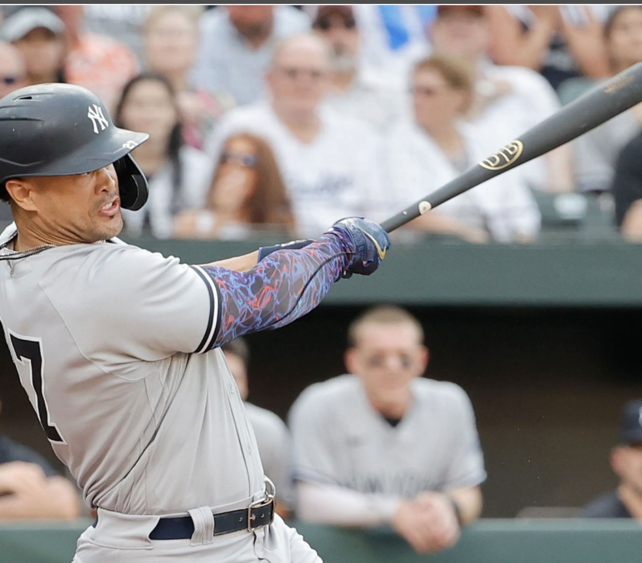 Carlos Stanton Game Used Broken Bat