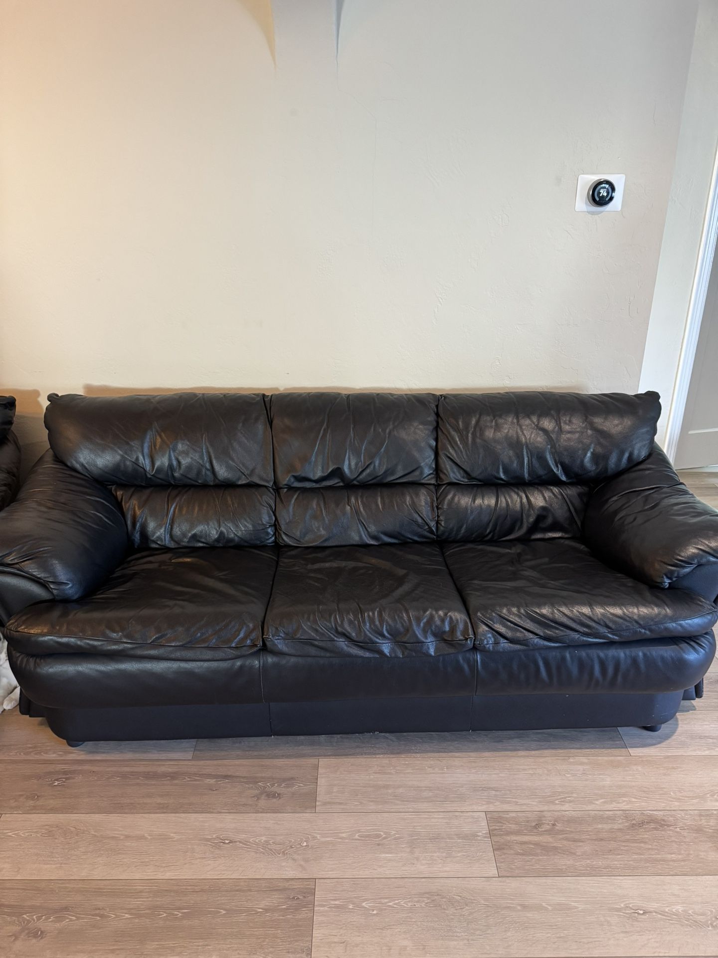 4 Piece Genuine Leather Sofa Set